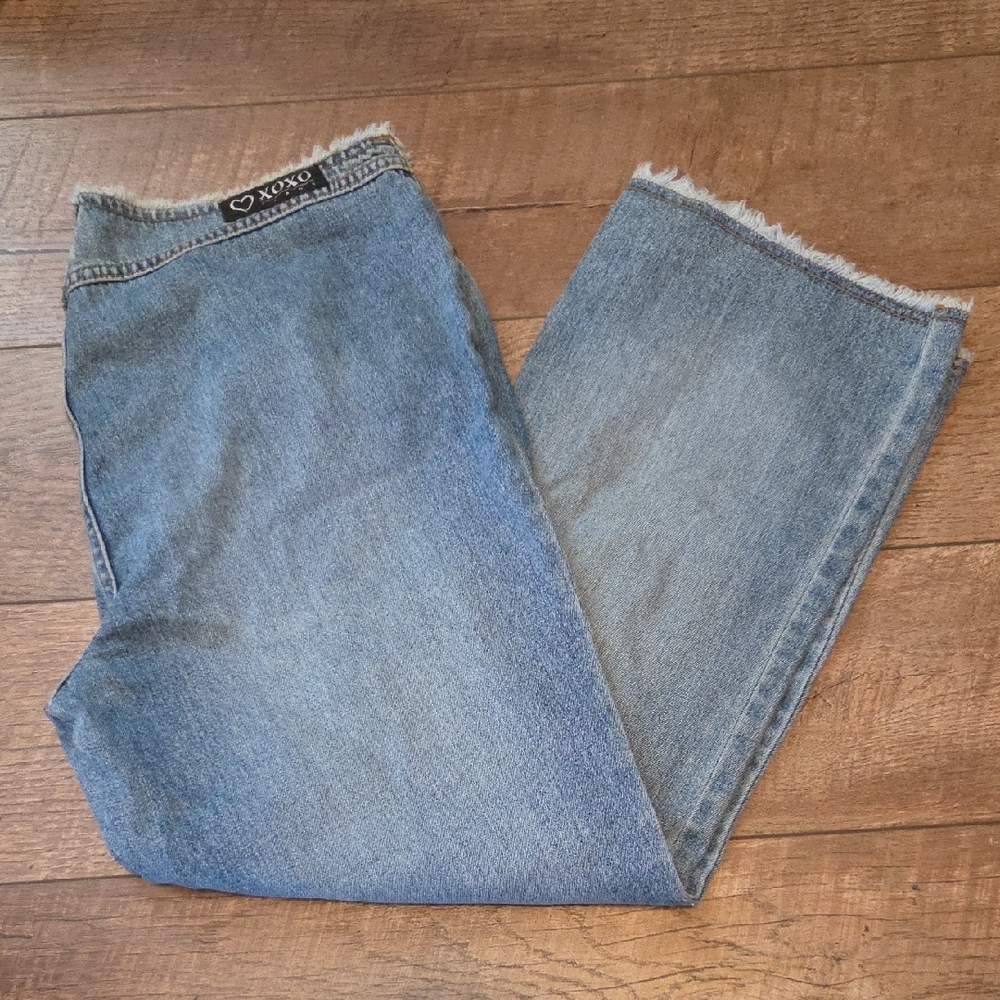 OXOX Raw Hem & Waistband Ankle Jeans